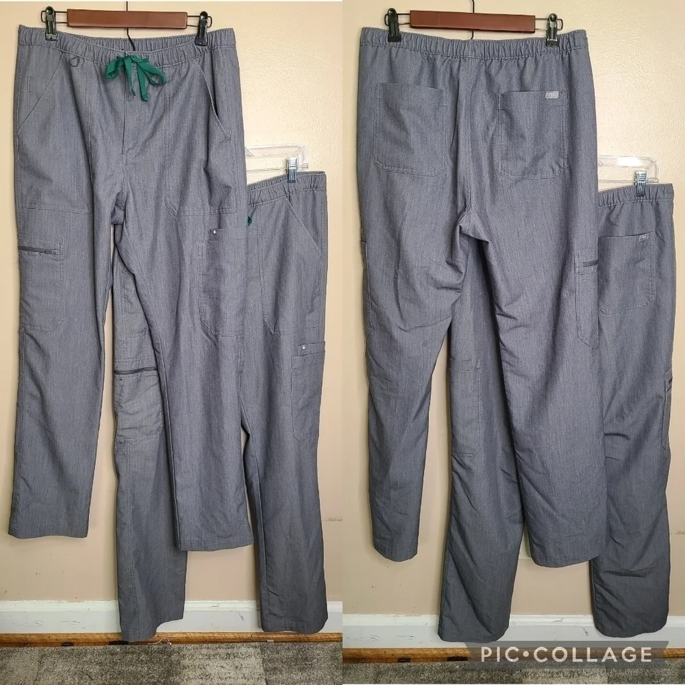 Figs Mens Cairo Cargo Scrub Pants in Graphite Bundle of 2